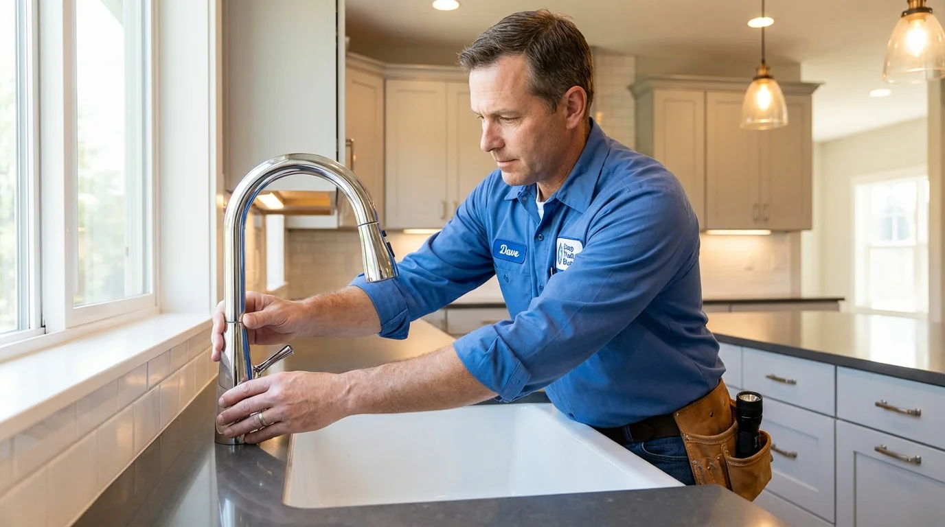 Kitchen faucet installation by Johns Plumbing LLC in Midway